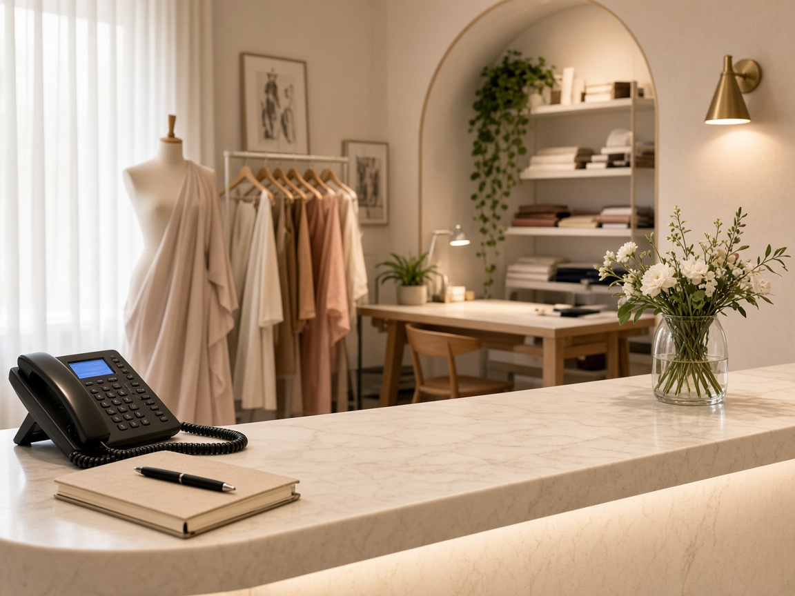 Contact desk at Atelier Pureriver in Dubai